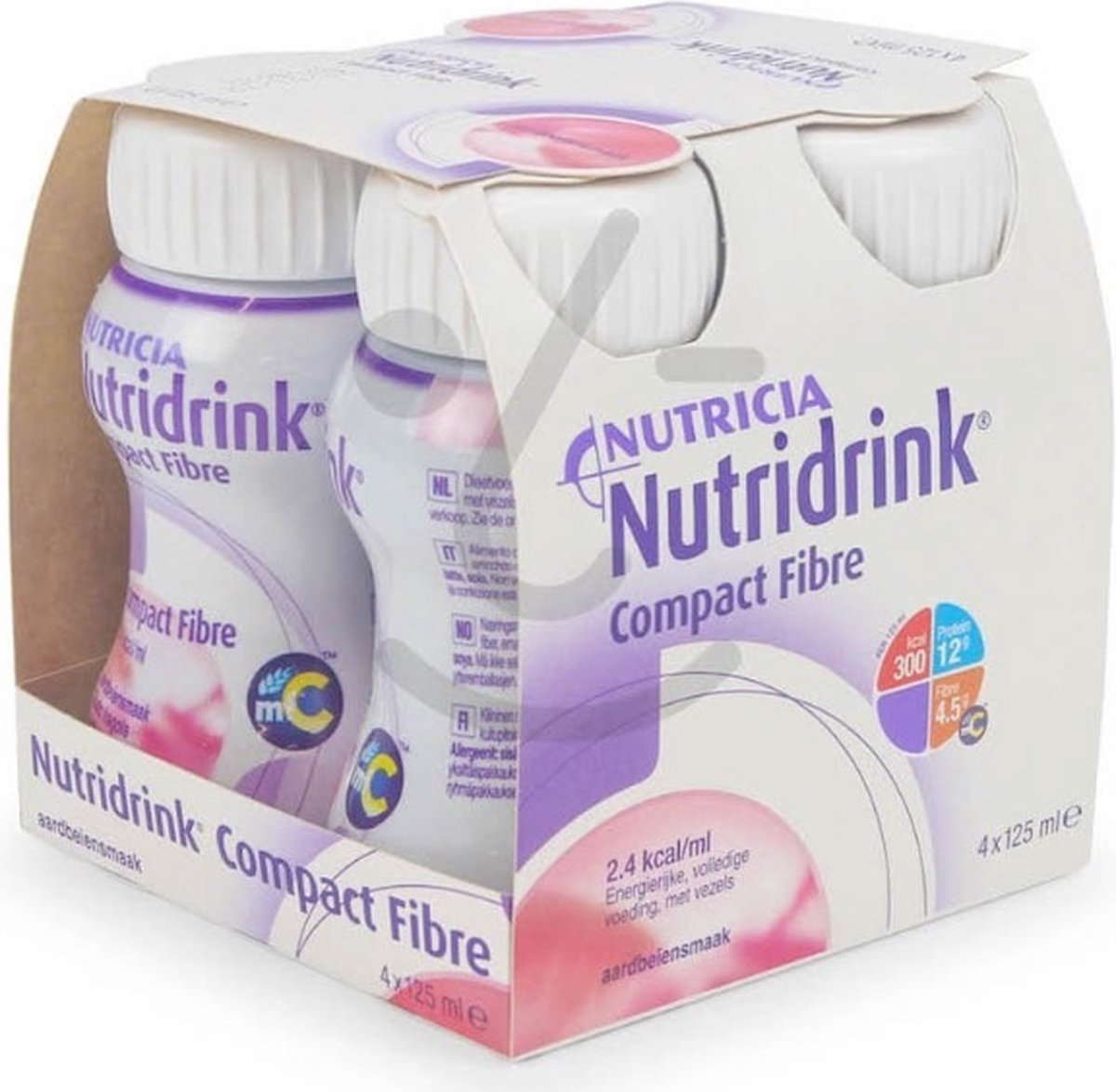 Goedkoopste Nutridrink Compact Fibre Aardbei 4x125ml