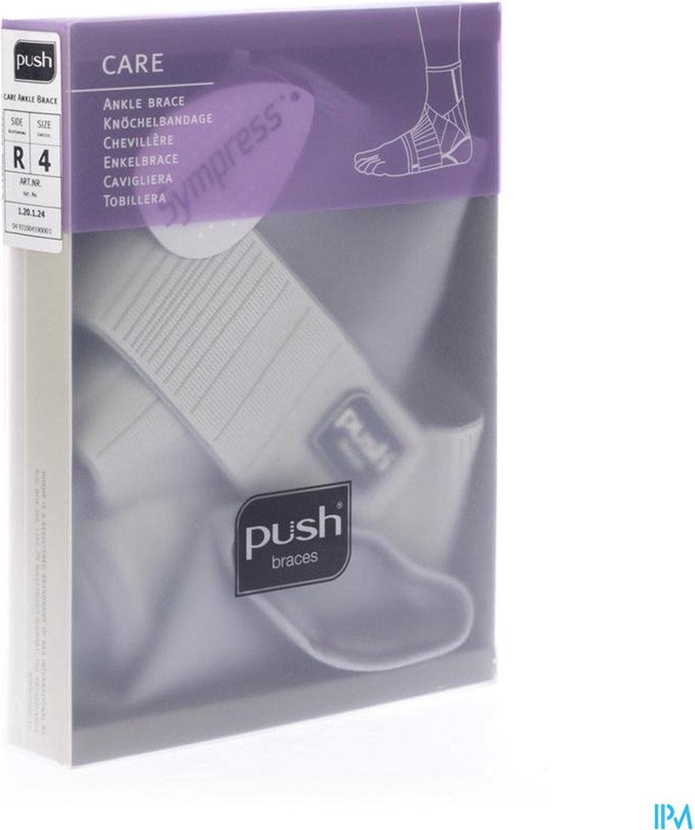 Push Care Enkelbrace - Grijs - Rechts - Maat 4 - Push
