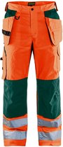 Blaklader Werkbroek High Vis met ventilatie 1565-1811 - High Vis Oranje/Groen - D120