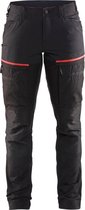 Pantalon de travail Blaklader Service avec stretch pour femme 7166-1845 - Zwart/ Rouge - C34