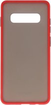 Hoesje Geschikt voor de Samsung Galaxy S10 Plus - Hard Case Backcover Telefoonhoesje - Rood