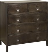 Commode zwart | 5 lades | 90x45x91