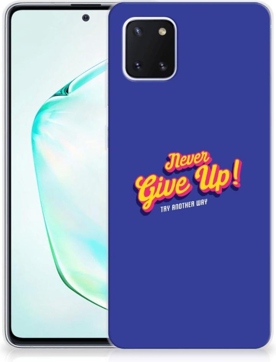 Samsung Galaxy Note 10 Lite Siliconen hoesje met naam Never Give Up