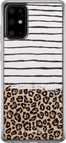 Samsung S20 Plus hoesje siliconen - Luipaard strepen | Samsung Galaxy S20 Plus case | multi | TPU backcover transparant