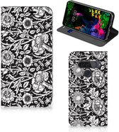 LG G8s Thinq Smart Cover Black Flowers