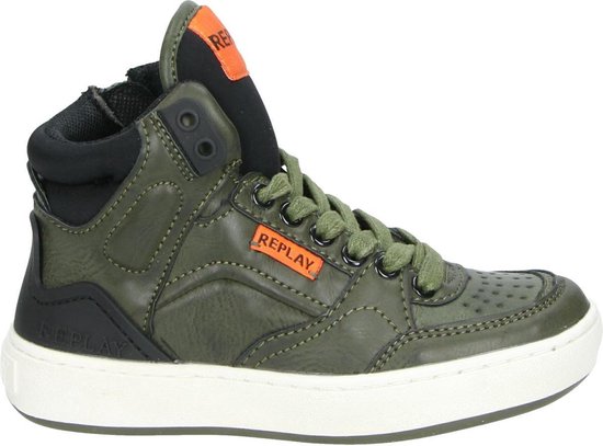 Replay Bokkai jongens sneaker - Khaki - Maat 33 | bol.com