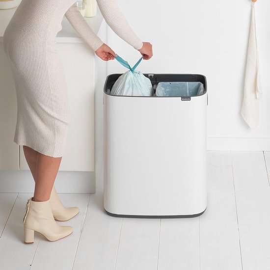 Brabantia Bo Touch Bin Prullenbak 2 x 30 l White Bestel nu!