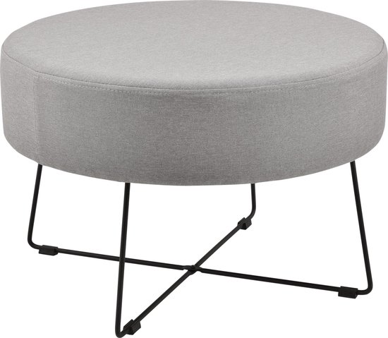 fr.casa] Table basse en tissu rond 40x60 cm gris et noir | bol.com