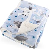 Soft Touch Babydeken Animals 76 X 102 Cm Blauw