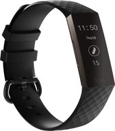 watchbands-shop.nl Siliconen bandje - Fitbit Charge 3 - Zwart - Large