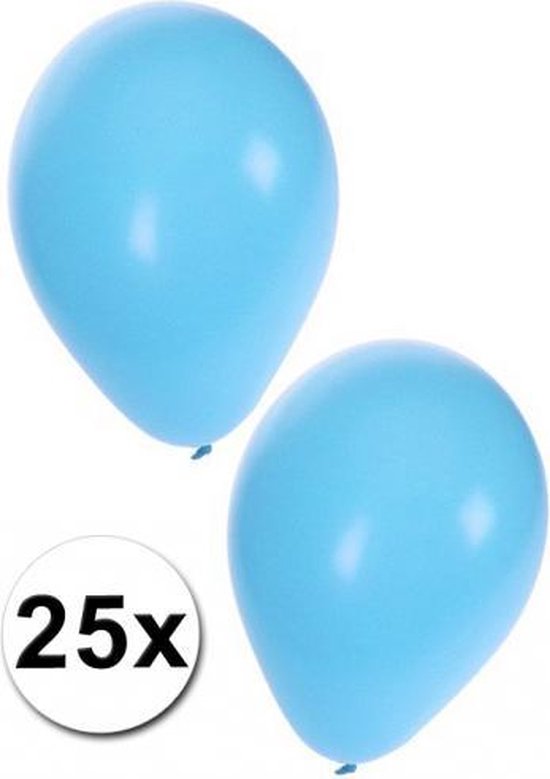 25x lichtblauwe ballonnen