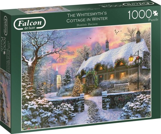 Jumbo puzzel Falcon The Whitesmith's Cottage in Winter - 1000 stukjes |  bol.com