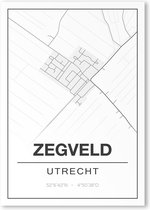 Poster/plattegrond ZEGVELD - 30x40cm