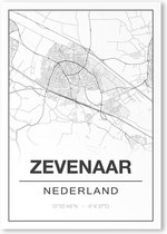 Poster/plattegrond ZEVENAAR - 30x40cm