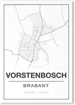 Poster/plattegrond VORSTENBOSCH - 30x40cm