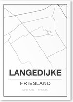 Poster/plattegrond LANGEDIJKE - A4