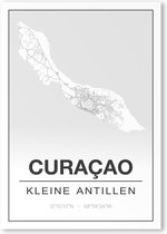 Poster/plattegrond CURACAO - A4