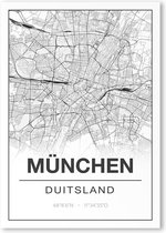 Poster/plattegrond MUNCHEN - 30x40cm