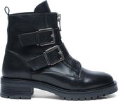 Manfield - Dames - Biker boots met gespen - Maat 38