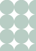 Cadeaupapier inpakpapier grote stippen groen K601311-3- Breedte 70 cm - 250m lang
