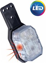 Aspock Flexipoint LED breedtelicht Links rood / wit op kleine rubber houder met 0,5m kabel
