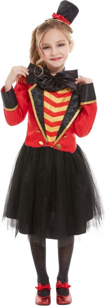 Aislor Circusdirecteurkostuum dames lange mouwen body met mini rok