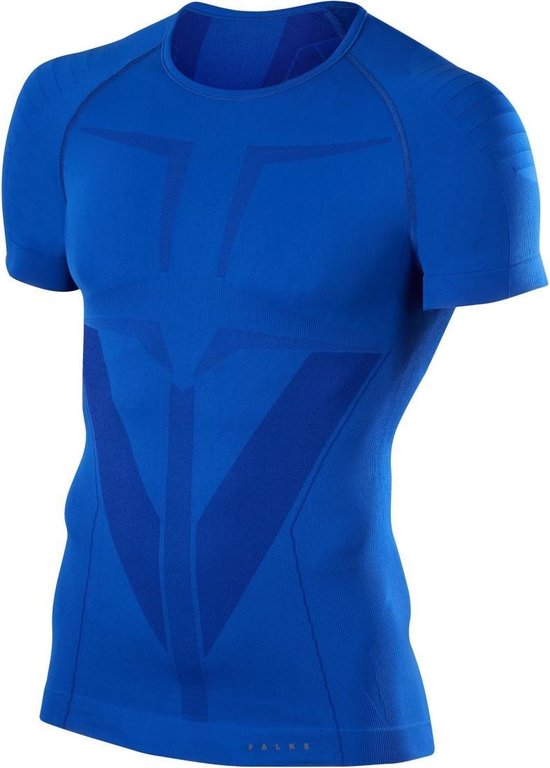FALKE heren T-shirt Warm - thermoshirt - blauw (yve) - Maat: