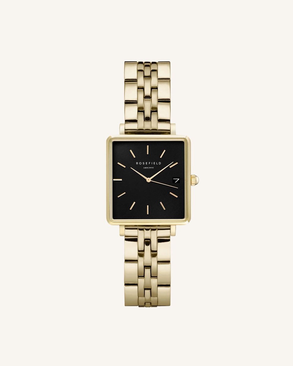 Rosefield The Boxy Xs Dames Horloge - Goud Ø22 X 24mm - QMBG-Q025