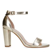 Sacha - Dames - Goudkleurige sandalen met hak - Maat 42