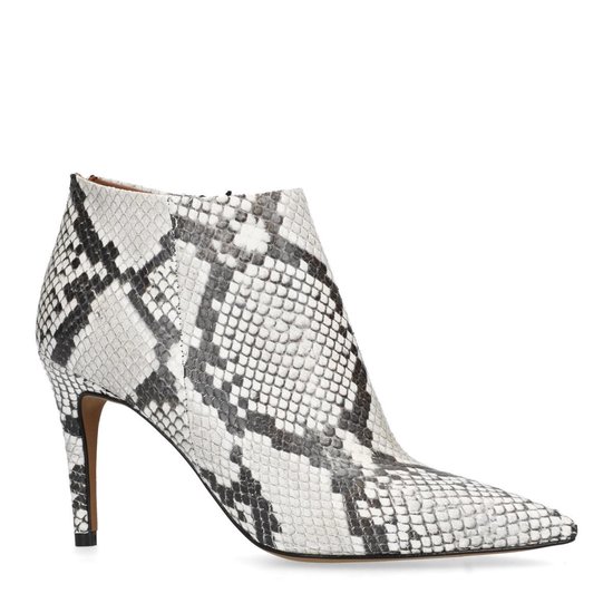 Sacha Dames Grijze snakeskin enkellaarsjes met hak Maat 40 Sacha Dames Grijze snakeskin enkellaarsjes met hak Maat 40