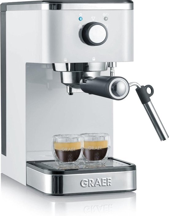 Graef Espresso piston machine ES401 Wit compact 14 cm breed 1400 Watt voor  losse... | bol.com