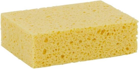 3x Éponge viscose jaune 14 x 11 x 3,5 cm - Éponges biodégradables - Articles de nettoyage / cuisine
