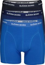 Björn Borg boxershorts Essential (3-pack) - heren boxers normale lengte - drie tinten blauw - Maat: M