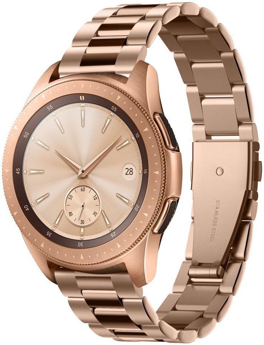 Spigen Modern Fit Universeel 20MM Horloge Bandje / Smartwatch Bandje RVS Roze Goud