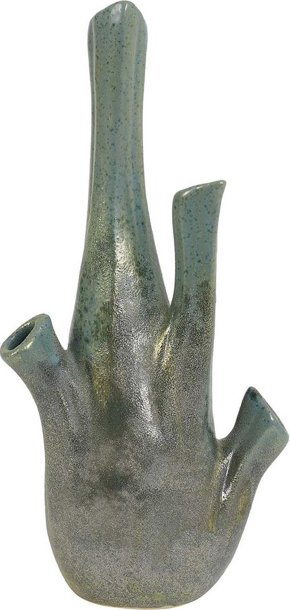 Light & Living Vaas deco Ø17,5x41 cm OranjeALI keramiek groen