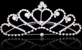 Elegante Tiara Kam met Fonkelende Kristallen | Haarsieraad - Haarversiering - Haaraccessoire | Bruid - Bruidsmeid - Bruidsmeisje | Diadeem - Haarband | Feest - Gelegenheid - Bruiloft - Kerst 