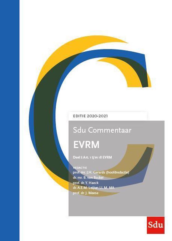 Boek cover SDU Commentaar  -   Sdu Commentaar EVRM 2020-2021 (set 2 ex.) van  (Hardcover)