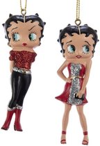 Betty Boop Kerstornamenten - Jurk En Broek - Set Van 2