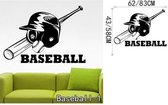 3D Sticker Decoratie Honkbalspeler Shorting With BIg Baseball Vinyl Wall Sticker Home Slaapkamer Art Design Sport Series Wallpaper - Baseball1 / Small