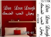 3D Sticker Decoratie Live Laugh Love Quotes Muurstickers Zooyoo1002 Home Decoraties Adesivo De Paredes Verwijderbare Diy Muurstickers Citaat Zeggen Woorden - LOVE61 / Large