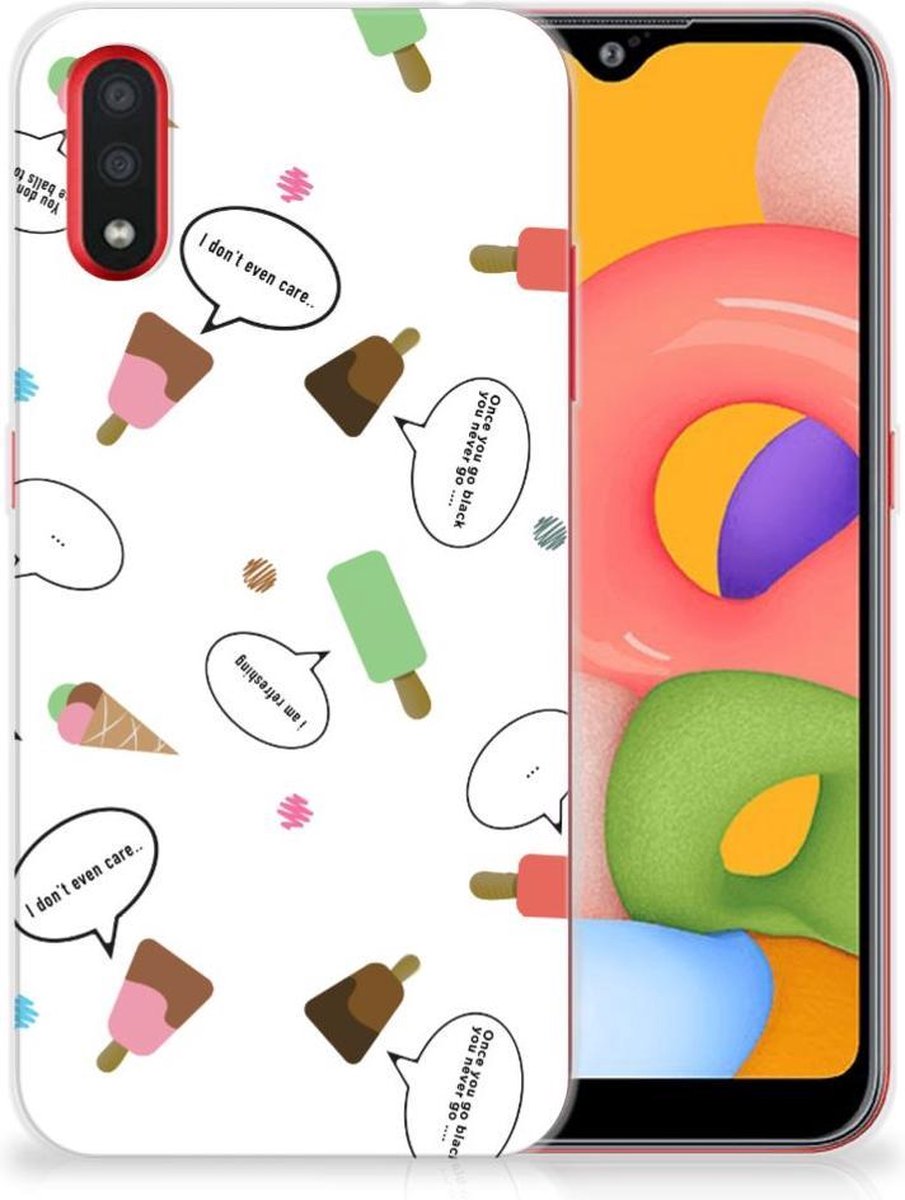 Samsung Galaxy A01 Siliconen Case IJsjes
