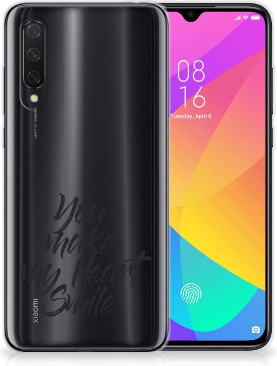 Xiaomi Mi 9 Lite Siliconen hoesje met naam Heart Smile