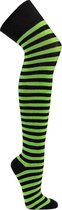 Topsocks overknee sokken ringels-groen maat: 36-42