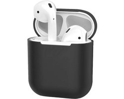 Hoesje - Geschikt voor Apple Airpods 2 - Siliconen Dun Met Clip - Case Cover - Silicone Hoes - Zwart