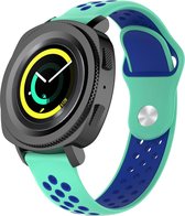 watchbands-shop.nl bandje - Samsung Gear Sport/Galaxy Watch (42mm) - GroenBlauw