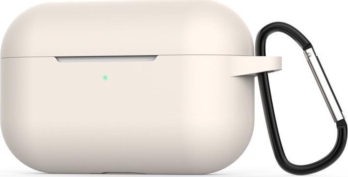 Mobigear Classic Hoesje geschikt voor Apple AirPods Pro 1 Hoesje Flexibel Siliconen - Wit