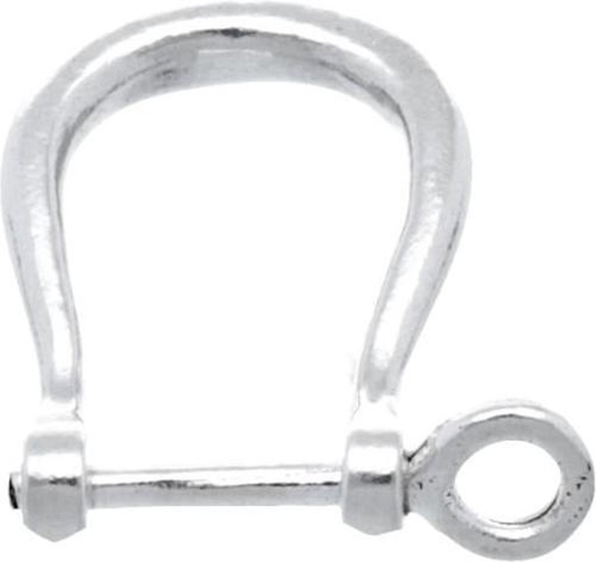 Zilveren Harpsluiting met draaibare pin kettinghanger