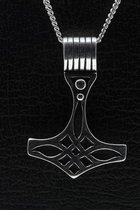 Zilveren Hamer van Thor - 3 ketting hanger
