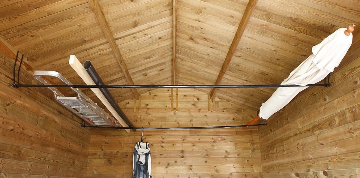 Mottez Plafond- en wandrek garage - Zwart - Uitschuifbaar | bol.com