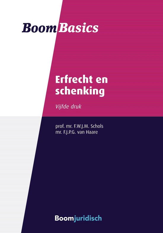 Boom Basics - Boom Basics Erfrecht en schenking - cover